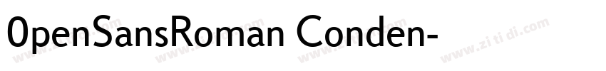 0penSansRoman Conden字体转换